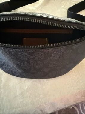 Coach Black Signature Belt Bag